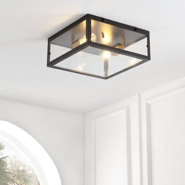 Grayson 12" Metal/Glass LED Flush Mount